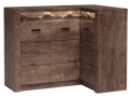 Komoda narożna z szafkami 42 cm INDIANAPOLIS I 15 JASION CIEMNY