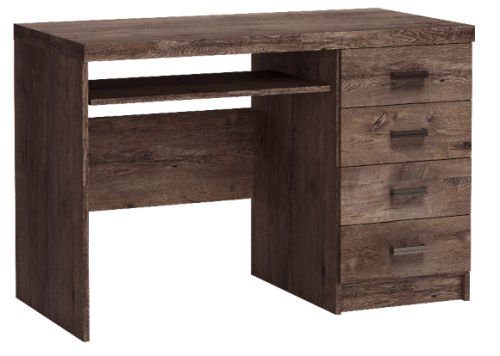 Biurko z 4 szufladami 120 cm INDIANAPOLIS I 16