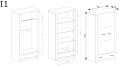 Szafa uchylna, dwudrzwiowa INDIANAPOLIS I1.