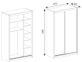 Wymiary szczegółowe szafy LORA.