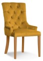 Krzesło żółte pikowane AUGUST tkanina BLUVEL 68