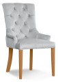 Szare krzesło do salonu AUGUST tkanina BLUVEL 03