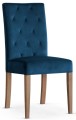 Krzesło granatowe welurowe ORLANDO tkanina KRONOS 9