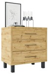 [ARCHIWUM] Mała komoda z trzema szufladami 70 cm w stylu loft REMI