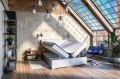Łóżko dwuosobowe do sypialni typu boxspring z zagłówkiem QUATRO.