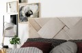 Łóżko boxspring z przekładanymi na wezgłowiu szalami ELIZA Magic Velvet 2201.
