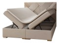 Łóżko boxspring z przekładanymi na wezgłowiu szalami ELIZA  Magic Velvet 2201.