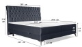 Łóżko kontynentalne typu boxspring do sypialni z miękkim, pikowanym zagłówkiem MOLI  WYM 180.