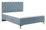Łóżko boxspring z pikowanym w caro wezgłowiem NILO