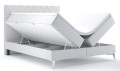 Łóżko kontynentalne typu boxspring z wezgłowiem przeszywanym szczypanką na kształt rombów NILO. Madryt 920.