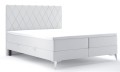 Łóżko kontynentalne typu boxspring z wezgłowiem przeszywanym szczypanką na kształt rombów NILO. Madryt 920.