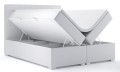 Łóżko kontynentalne typu boxspring pikowany guzikami do nowoczesnej sypialni KARLI Madryt 920.