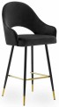 Hoker na czarno złotych nogach GODA tkanina BLUVEL 19