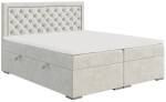 Łóżko typu boxspring z pikowanym wezgłowiem BLOM