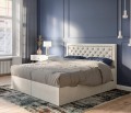 Łóżko typu boxspring z pikowanym wezgłowiem BLOM Magic Velvet 2256.