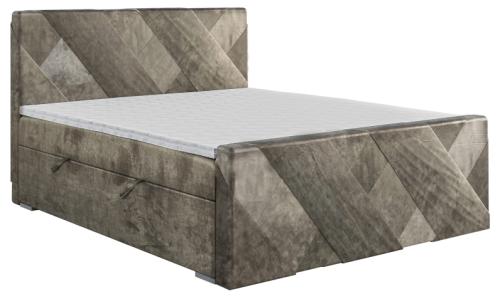Łóżko boxspring z przekładanymi szalami GRANT.