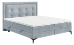 Łóżko boxspring  z pikowanym zagłówkiem na nóżkach HUGI