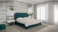 Łóżko kontynentalne typu boxspring z ćwierkami  Magic Velvet 2221.