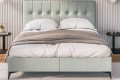 Łóżko typu boxspring na nóżkach LINI.