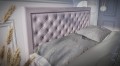 Łóżko kontynentalne typu boxspring z pikowanym zagłówkiem LIZA Magic Velvet 2249.