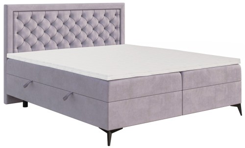 Łóżko kontynentalne typu boxspring z pikowanym zagłówkiem LIZA Magic Velvet 2249.