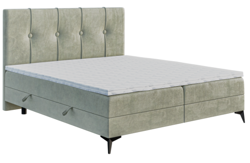 Łóżko kontynentalne z ozdobnym zagłówkiem ROZA Magic Velvet 2201.