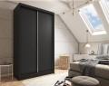 Szafa gładka bez luster CLIN 120 cm Czarna.