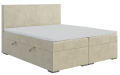 Duże łóżko typu boxspring bez przeszywanego zagłówka z pojemnikami na pościel  LIMO Magic Velvet 2201.