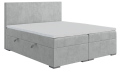 Duże łóżko typu boxspring bez przeszywanego zagłówka z pojemnikami na pościel  LIMO Magic Velvet 2240.