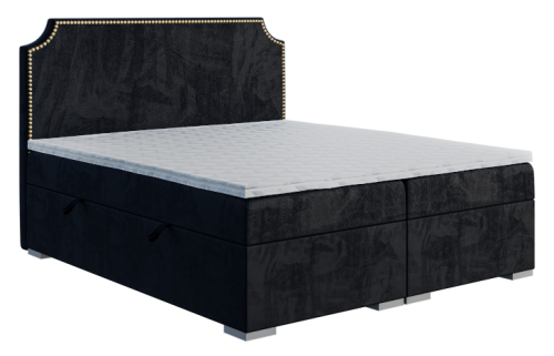Łóżko boxspring w stylu barokowym z ćwiekami LUPI - Magic Velvet 2219.