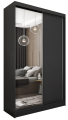 Szafa przesuwna z lustrem do pokoju Patia 120 czarny mat.