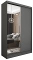 Szafa przesuwna z lustrem do pokoju Patia 120 szary mat.