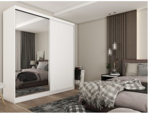 Szafa przesuwna z dużym lustrem PATIA 200 cm