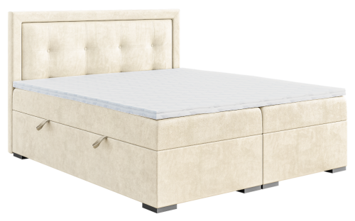 Łóżko boxspring z pojemnikami na pościel VERI Magic Velvet 2250.