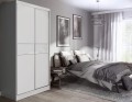 Szafa Tiana 150 cm Biały Mat /Biały Mat + Białe Szkło Lacobel
