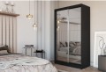 Szafa z lustrem FLURIA 150 cm czarny mat.