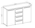 Wymiary komody damber.