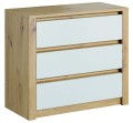 Komoda FIESTO trzy szuflady do salonu do sypialni do pokoju - Dąb Artisan / Biały.