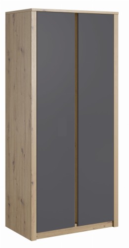 Szafa Malta S2D -  dąb artisan/ grey.