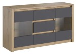 [ARCHIWUM]Komoda z przeszklonymi drzwiczkami  140 cm MALTA 