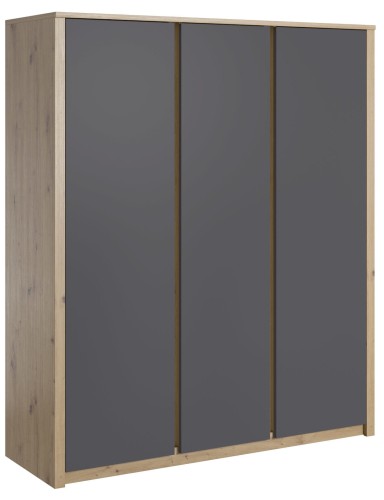 Szafa trzydrzwiowa do salonu MALTA 166 cm - artisan / grey.