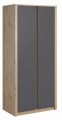 Szafa dwudrzwiowa do salonu MALTA 90 cm -  dab artisan/  grey.