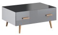 Stolik kawowy z szufladą Brillo ST- SZARY/ BIAŁY.