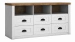 Komoda 6 szuflad PROWANSJA 130 cm