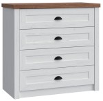 Komoda z czterema szufladami PROWANSJA 88 cm  