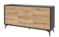Komoda szeroka z drzwiami DIAMO 154 cm jodełka