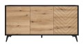 Komoda szeroka z drzwiami DIAMO 154 cm jodełka