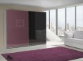Szafa FUX 8 Fioletowy/Czarny Połysk