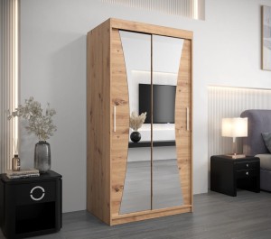 Szafa z lustrem 100 cm MONICO do przedpokoju
