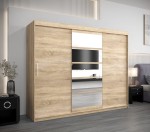 Szafa przesuwna trzydrzwiowa 250 cm RAMO z lustrem